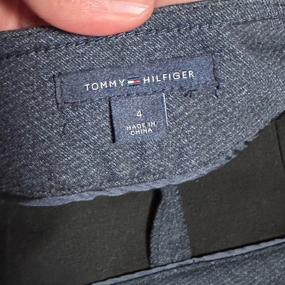 Tommy Hilfiger slacks navy zipper ankle tapered leg - Picture 7 of 7